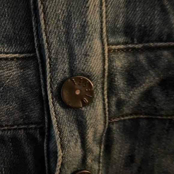 Diesel authentic blue bleached denim and leather jumpsuit. Size XXS - Picture 3 of 16